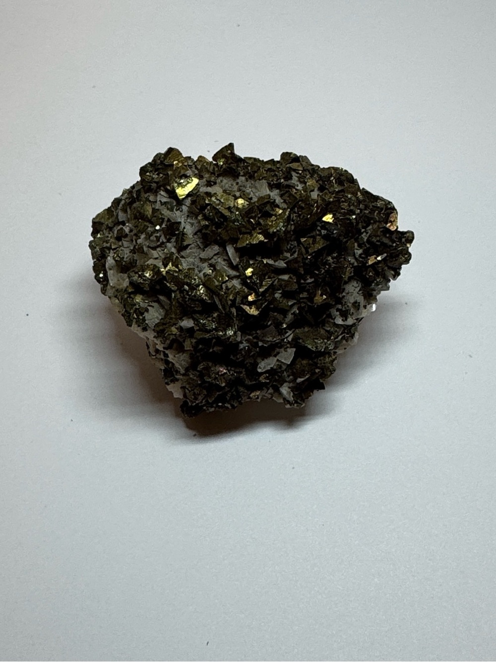 Natural Mineral Rock : Chalcopyrite on Dolomite (Decorative)